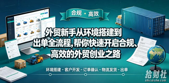 外贸新手从环境搭建到出单全流程,帮你快速开启合规、高效的外贸创业之路