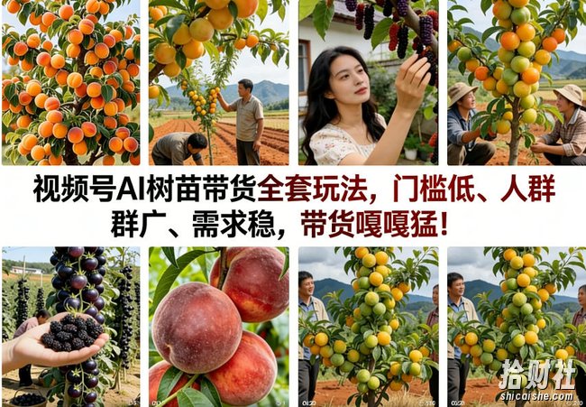 视频号AI树苗带货全套玩法,门槛低、人群广、需求稳,带货嘎嘎猛!(更新0426)