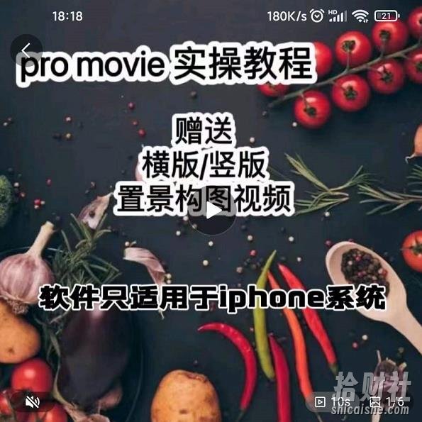 漆十二美食摄影，25节promovie实操高手课节