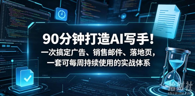 90分钟打造AI写手!一次搞定广告、销售邮件、落地页,一套可每周持续使用的实战体系【原创双语字幕】