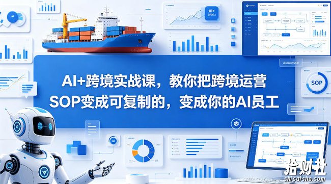 AI+跨境实战课,教你把跨境运营SOP变成可复制的,变成你的AI员工