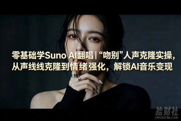 零基础学Suno AI翻唱|《吻别》人声克隆实操,从声线克隆到情绪强化,解锁AI音乐变现
