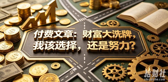 付费文章:财富大洗牌,我该选择,还是努力?