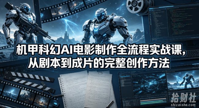 机甲科幻AI电影制作全流程实战课,从剧本到成片的完整创作方法