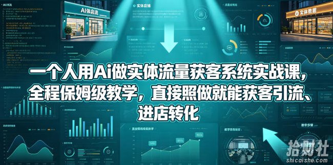 一个人用Ai做实体流量获客系统实战课,全程保姆级教学,直接照做就能获客引流、进店转化