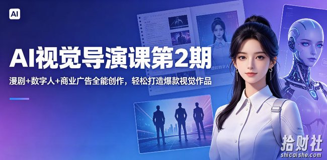 AI视觉导演课第2期,漫剧+数字人+商业广告全能创作,轻松打造爆款视觉作品