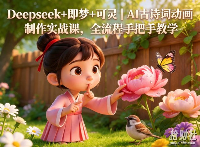 Deepseek+即梦+可灵|AI古诗词动画制作实战课,全流程手把手教学