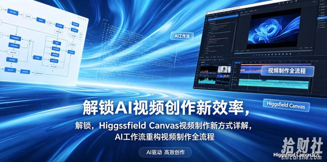 解锁AI视频创作新效率,Higgsfield Canvas视频制作新方式详解,AI工作流重构视频制作全流程