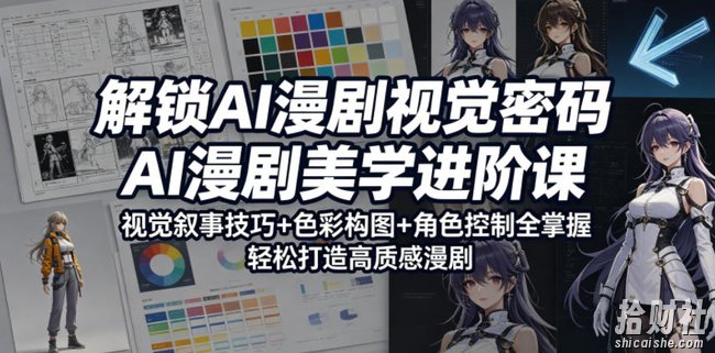 解锁AI漫剧视觉密码,AI漫剧美学进阶课,视觉叙事技巧+色彩构图+角色控制全掌握,轻松打造高质感漫剧