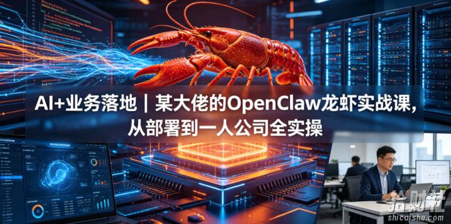 AI+业务落地|某大佬的OpenClaw小龙虾实战课,从部署到一人公司全实操