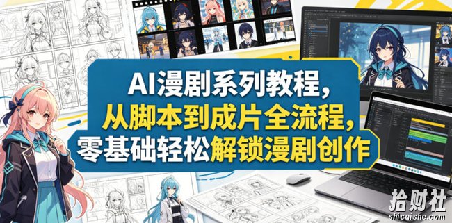 AI漫剧系列教程,从脚本到成片全流程,零基础轻松解锁漫剧创作