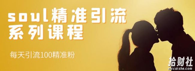 soul精准引流系列课程，每天引流100精准粉