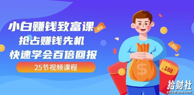 【全网最火】小白賺米致富课：抢占賺米先机快速学会百倍回报（25节视频）