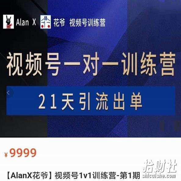 AlanX花爷·视频号引流出单训练营,视频号引流出单必杀技