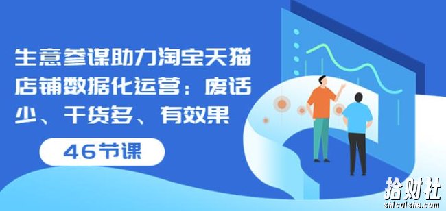 生意参谋助力淘宝天猫店铺数据化运营:废话少、干货多、有效果(46节课)