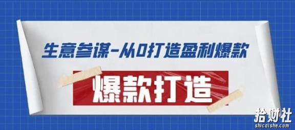 生意参谋-从0打造盈利爆款：手把手教您打造爆款多种玩法