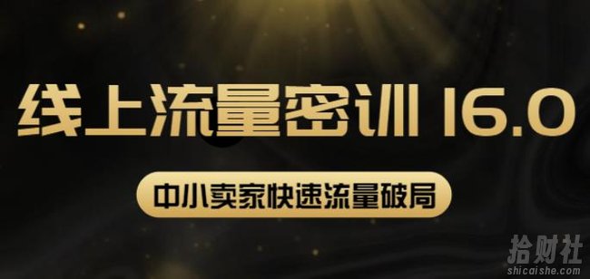 2022秋秋线上流量密训16.0:包含暴力引流10W+中小卖家流量破局技巧等等