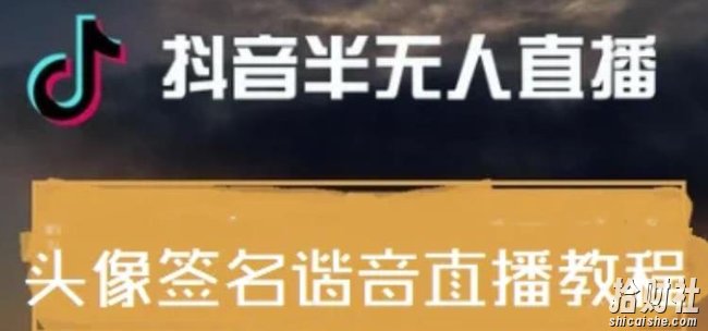 最近火爆的抖音头像签名设计半无人直播直播项目:直播教程+素材+直播话术