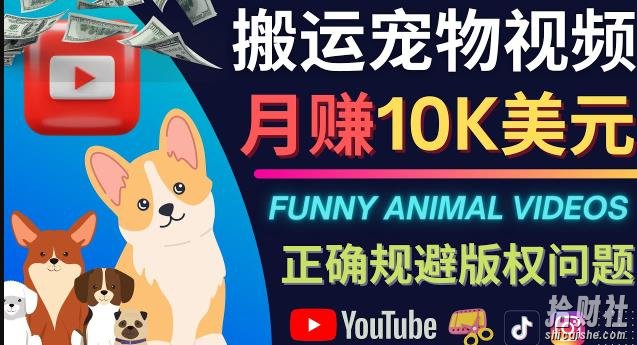 搬运TIKTOK视频到YouTube,并进行二次创作,月赚1万美元以上