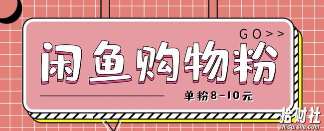 闲鱼购物粉回收项目,单粉8-10元,有手机就能干