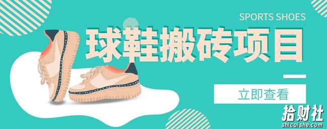 【搬砖必备】外面收费998的球鞋搬砖项目，月入轻松5000+的项目案例解析