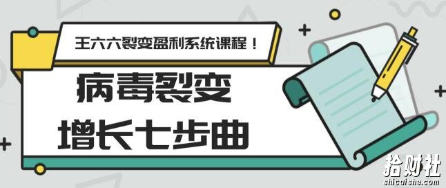 王六六裂变盈利系统课程第五课:病毒裂变增长七步曲