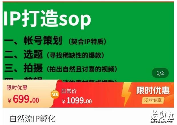 瑶瑶·自然流IP孵化,系统掌握IP孵化全流程,也能学到选题,剪辑,账号运营经验