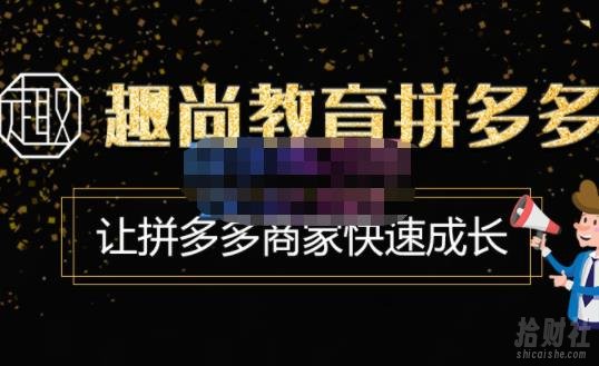 趣尚教育·拼多多运营实操VIP特训营，让拼多多商家快速成长-价值3180元