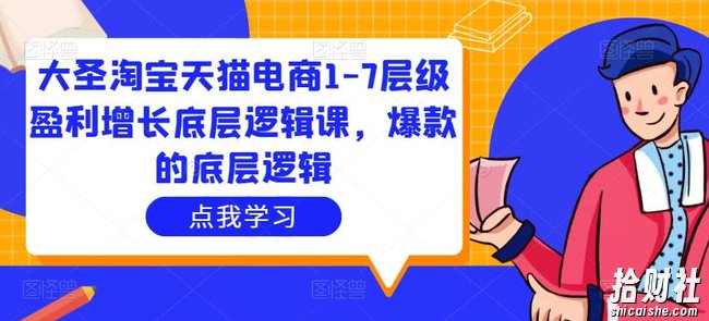 大圣淘宝天猫电商1-7层级盈利增长底层逻辑课,爆款的底层逻辑