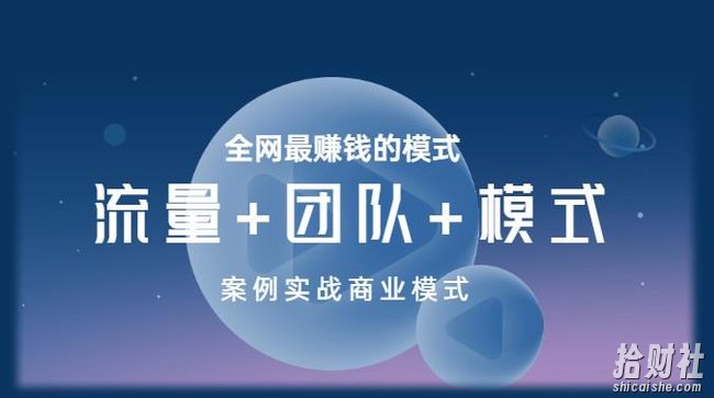 王冲老师《流量+团队+模式》商业模式实战课,全网最賺米的模式
