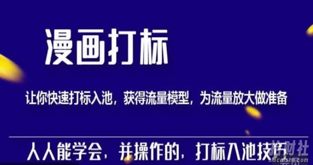秋秋漫画打标,产品打标入池,建立流量模型,为快速放大流量做准备