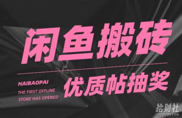 闲鱼优质帖搬砖，单号一天赚个二三十没问题，多号多撸