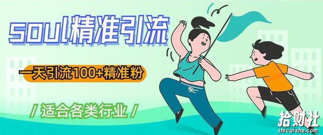 soul精准引流系列课程，一天引流100+精准粉，适合各类行业
