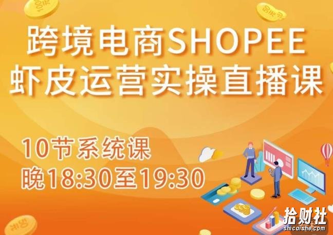 跨境电商Shopee虾皮运营实操直播课,从零开始学,入门到精通(10节系统课)