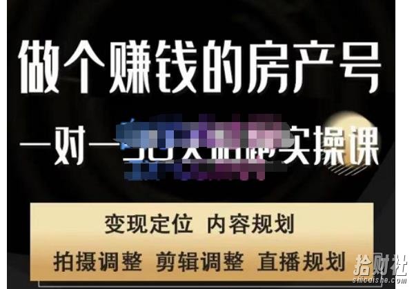 刘广标·同城房产号线上陪跑课,拍摄、剪辑、写文案、直播,做一个具有潜力价值的房产号