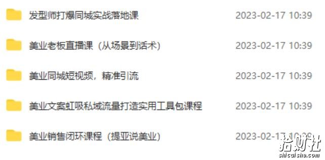 5套·美业短视频运营课从场景到话术·精准引流·吸金文案工具·销售闭环等