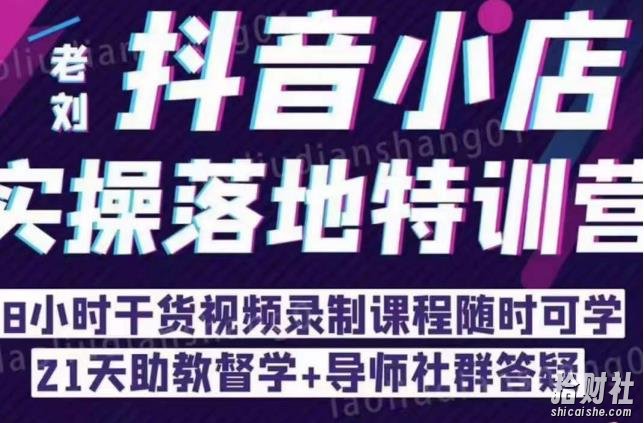 抖音小店实操落地特训营：抖音小店无货源精细化运营，抖店商品卡流量（22节）
