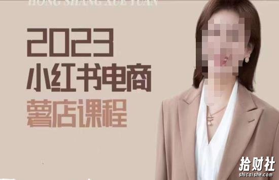 2023小红书电商课,新手小白从0~1玩转小红书薯店电商