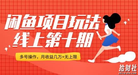 闲鱼项目玩法实战班线上第十期，多号批量操作，一个月收益几万+无上限(完整无水印版)