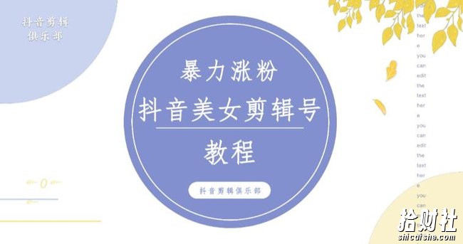 抖音快手暴力涨粉美女混剪视频教程,百分百过原创图片教程!附带违规申诉方法