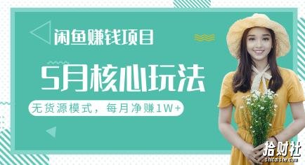 闲鱼賺米项目5月核心玩法，无货源模式批量操作，每月净赚1W+（共2节视频）