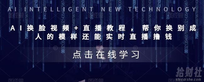 AI换L视频+直播教程,帮你换别成人的模样还能实时直播撸钱