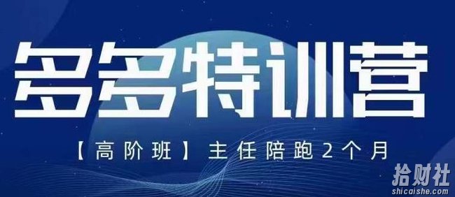 纪主任·5月最新多多特训营高阶班,玩法落地实操,多多全掌握