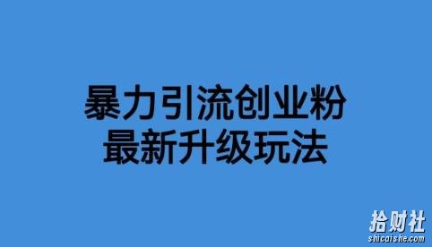 价值1980一千个野路子暴力引流最新升级玩法【揭秘】