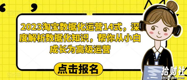 2023淘宝数据化运营14式，深度解析数据化知识，帮你从小白成长为高级运营
