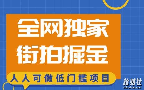 全网独家一街拍掘金，低门槛人人可做的賺米项目【揭秘】