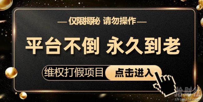 维权打假项目，电商平台不倒，项目长久到老，零投入，高回报，日入1000+（仅揭秘，勿操作）