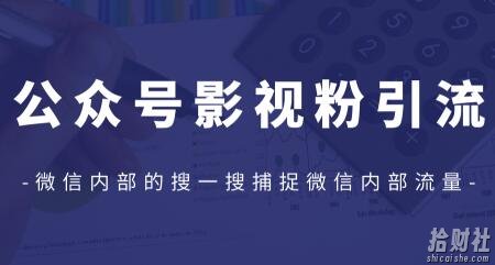 公众号影视粉引流,利用微信内部的搜一搜捕捉微信内部流量(完结)
