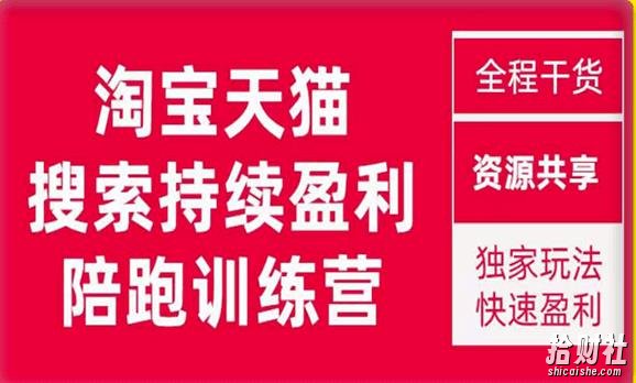 2023未见【無山】淘宝天猫搜索持续盈利陪跑训练营,独家玩法,快速盈利