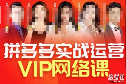 推易拼多多VIP全套直播课程,拼多多店铺实操玩法+实战玩法选款内功+直通车高阶等